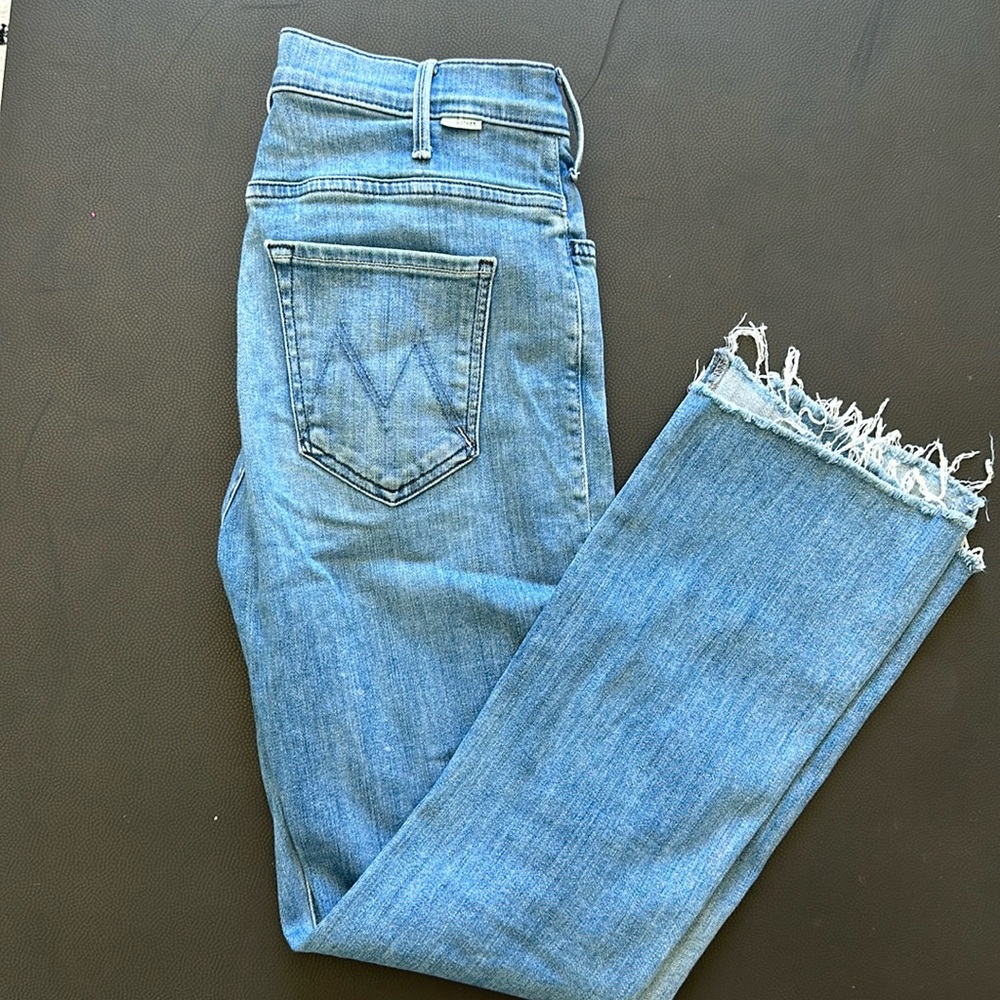 Mother Jeans The Hustler two step ankle fray size 27